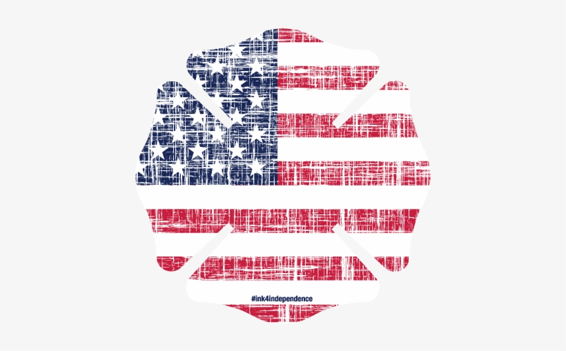 Worn Americana Firefighter Shield Decal, transparent png #6969540