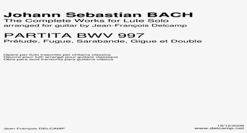 Johann Sebastian Bach Bwv 997 Partita Prelude Fugue, transparent png #6969704