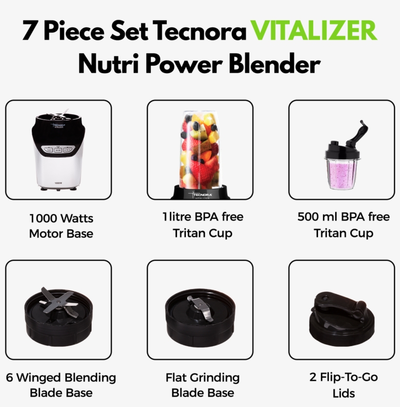 7 Piece Tecnora Nutri Blend In India Online At Best, transparent png #6970838