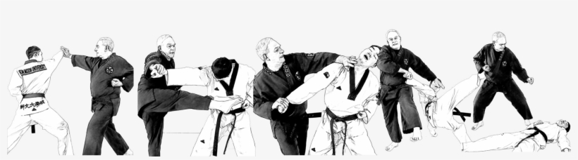 Step Out Right Leg , Knife Hand Block W/left Hand,, transparent png #6973303