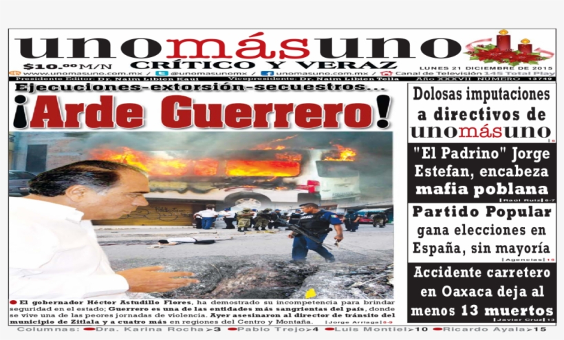 21 De Diciembre 2015, Ejecuciones Extorsiones Secuestros, transparent png #6974110