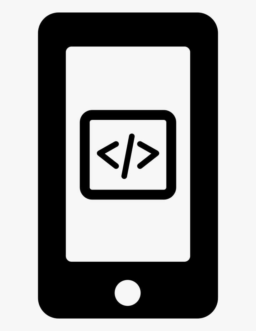 Code Symbol Button On Phone Screen Comments, transparent png #6974295