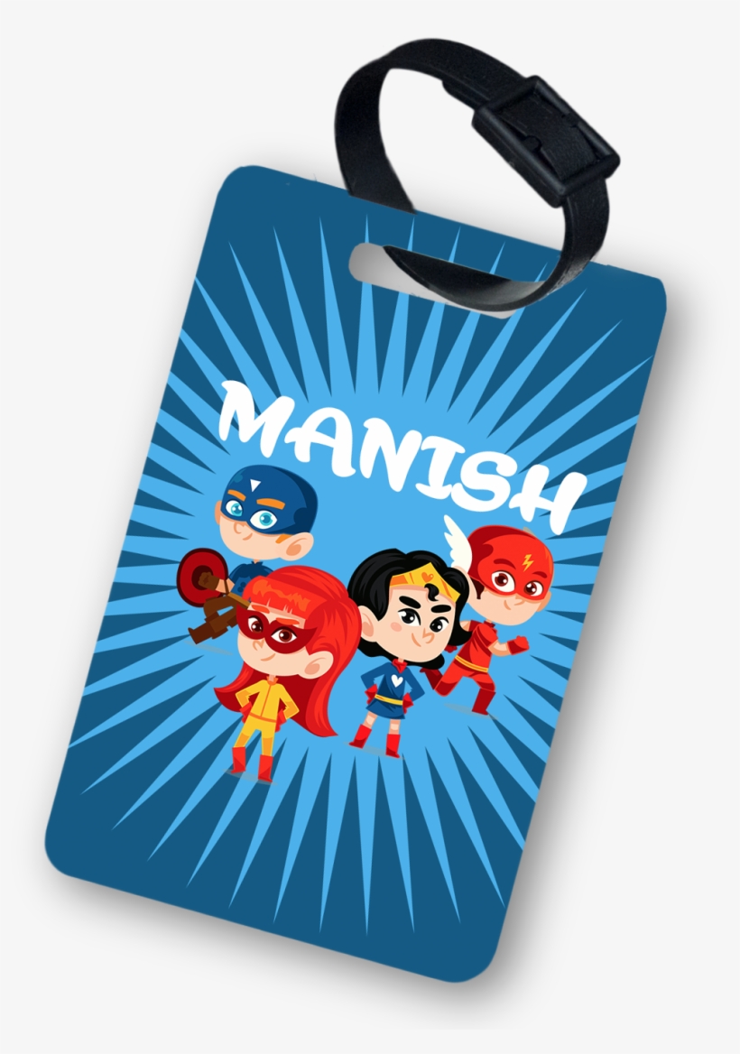 Super Hero Luggage Tag, transparent png #6975749