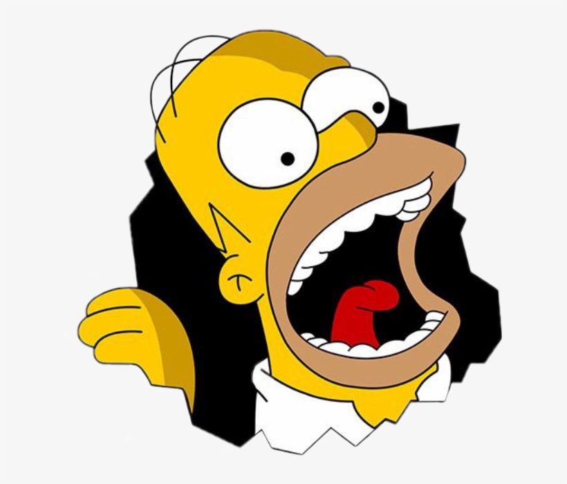 Homero Comelon Muro Grieta Roto, transparent png #6976761