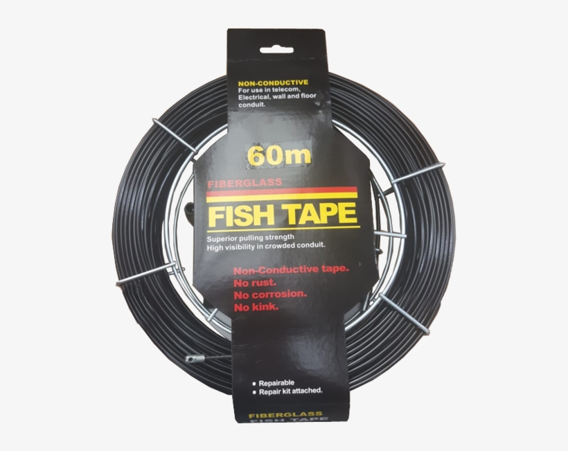 Fiberglass Fish Tape With Rotatable Metal Rack, transparent png #6978390