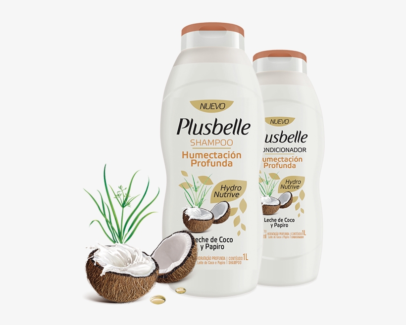 Plusbelle Shampoo Humectacion Profunda X 1 Litro, transparent png #6978997