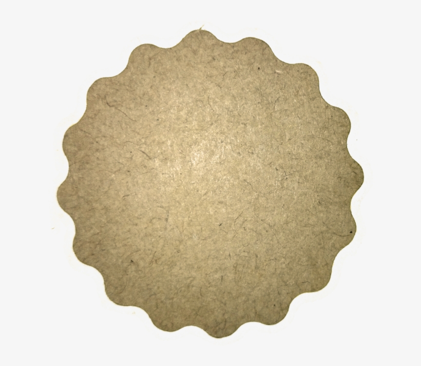 Selo Kraft Adesivado Borda Ondulada 50 Mm Folha Com, transparent png #6980035