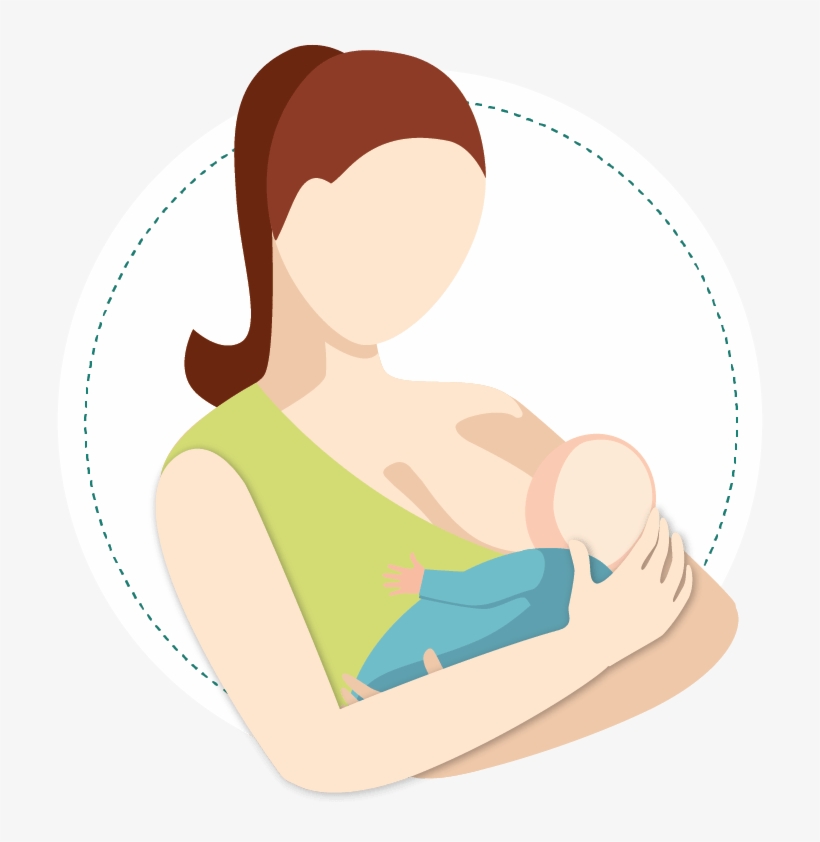 A Woman Breastfeeding An Infant, transparent png #6982065