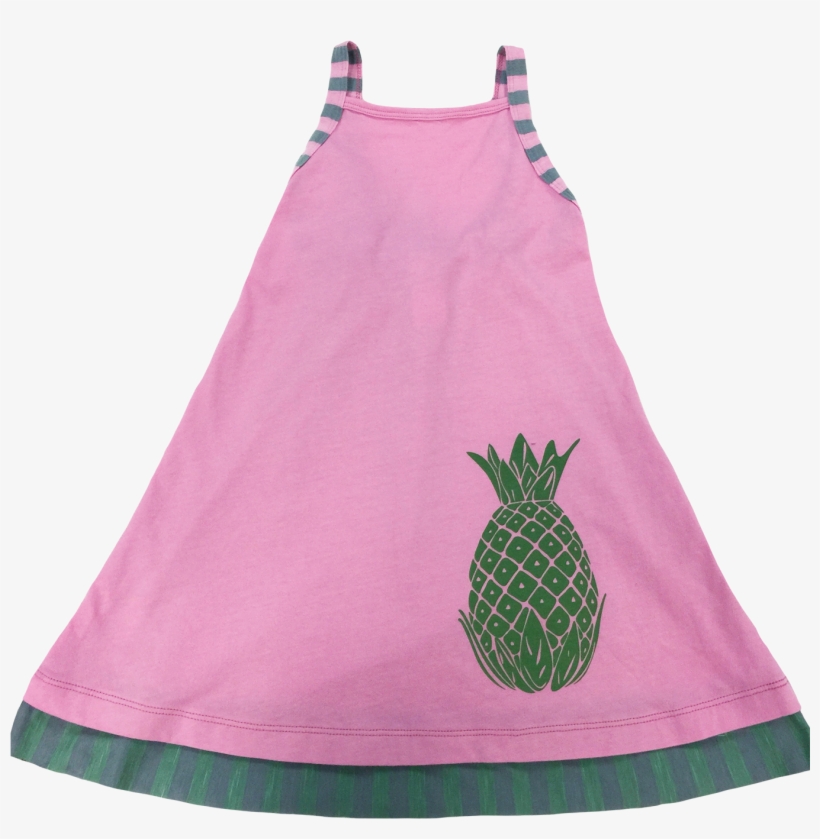 Pink Pullover Dress With Pineapple Print On Lower Left, transparent png #6982574