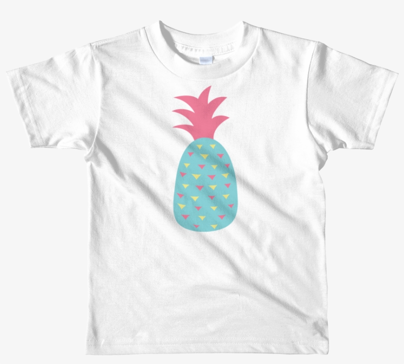 Turquoise & Pink Pineapple Short Sleeve T-shirt, transparent png #6983229