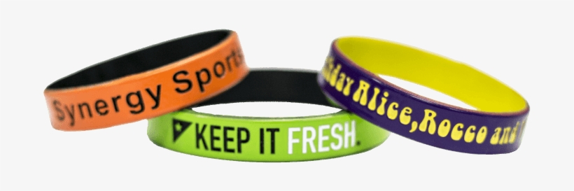 Laser Etched Gloss Dual Layer Custom Silicone Wristbands, transparent png #6984560