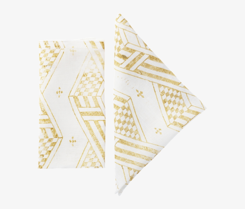 Hand-printed Linen Napkins, Set Of Four, transparent png #6984888