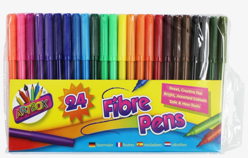 Fibre Tip Pens 24's In Hang Pack, transparent png #6985432
