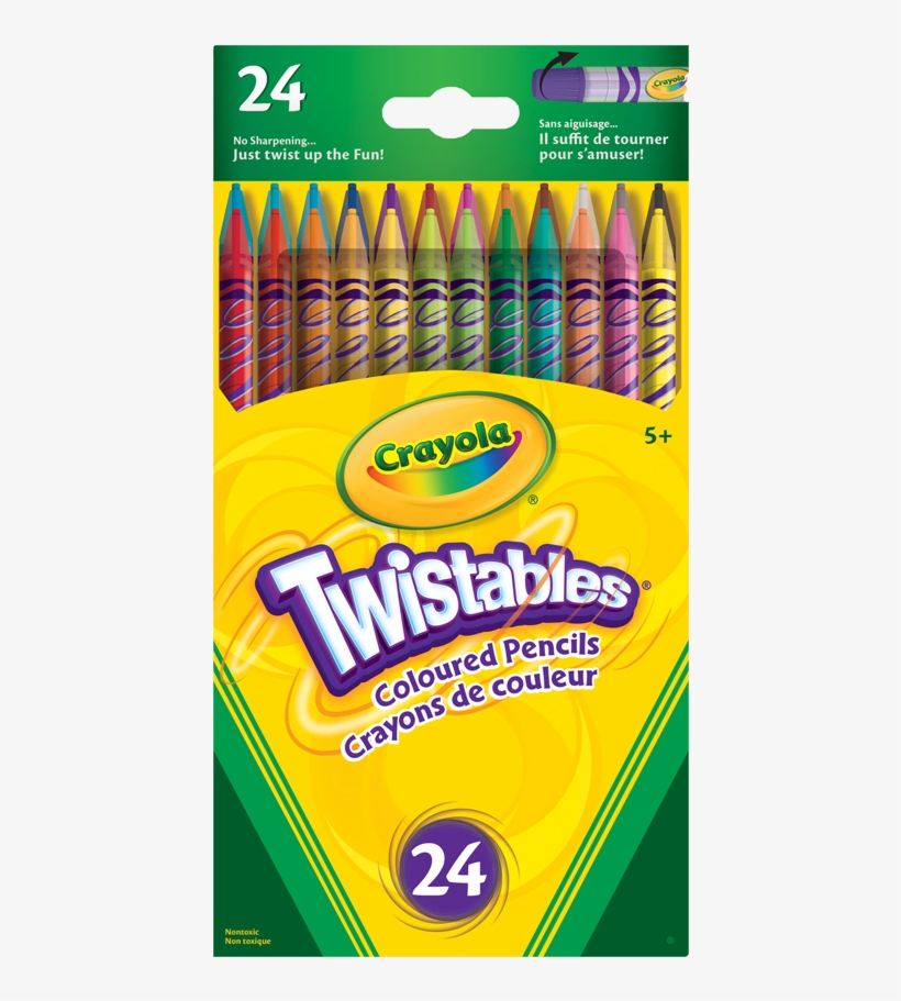 24 Twist Clrd Pencils Art, transparent png #6985765