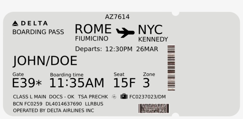 New Boarding Pass, transparent png #6986292