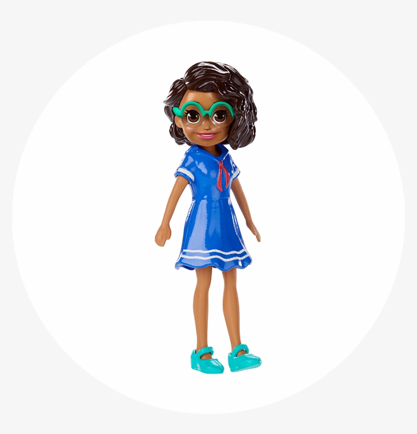 Polly Pocket™ Doll With Trendy Outfit Product Image, transparent png #6986296