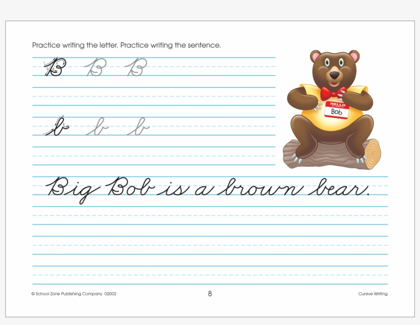 Cursive Writing 3-4 Workbook Shows Kids Proper Cursive, transparent png #6987198
