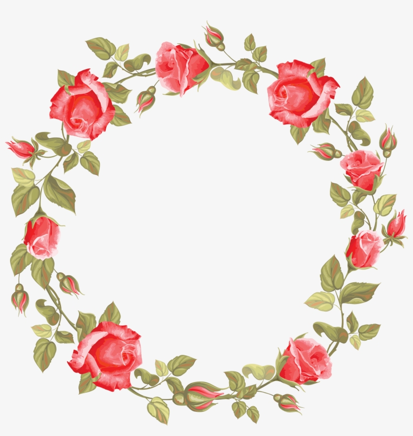 Rose Circular Frame Free Transparent PNG Download PNGkey