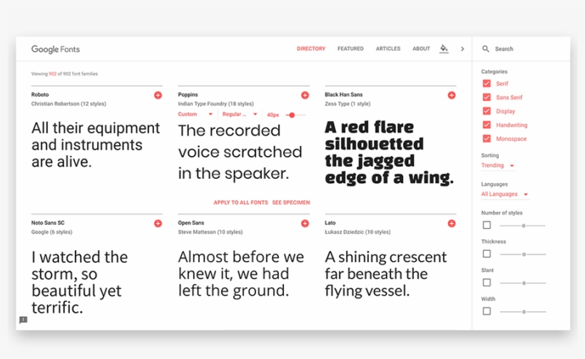 Featured All Google Fonts Included, transparent png #6987646