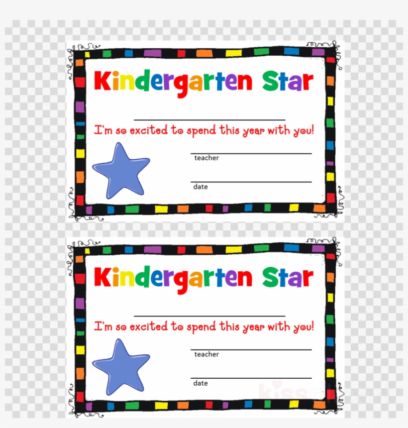 Borders Design For Kindergarten Certificates Clipart, transparent png #6989578