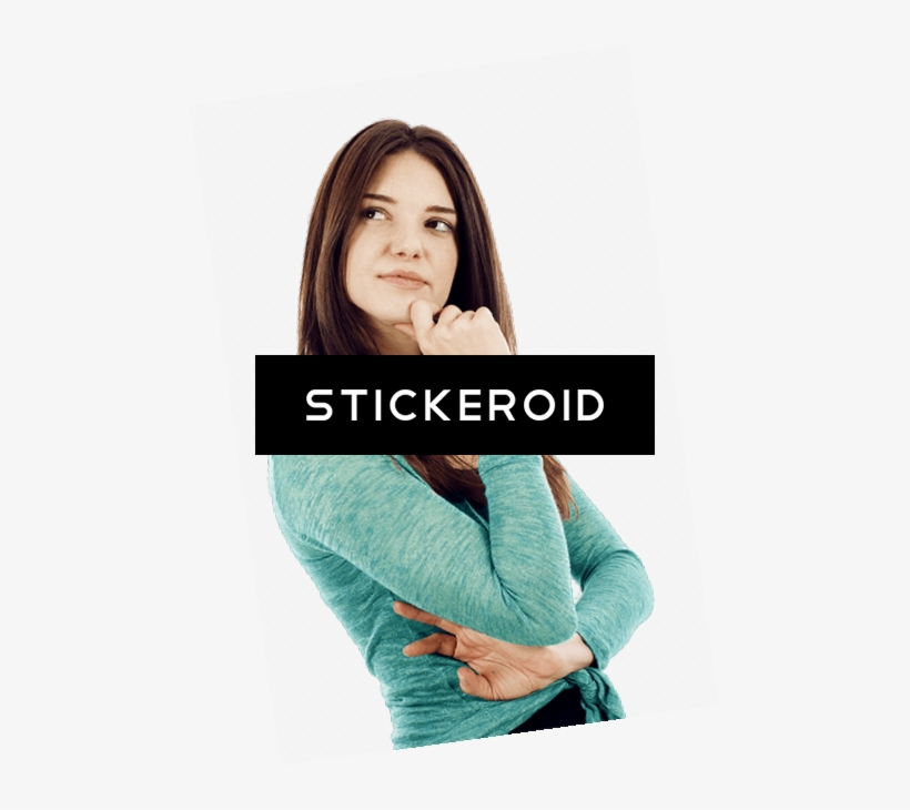 Young Woman Thinking, transparent png #6991259