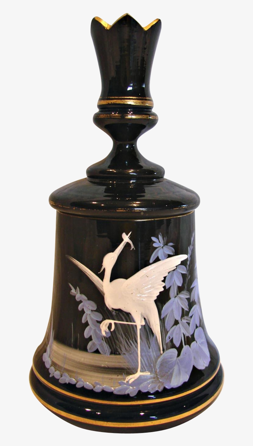 Bohemian Harrach Black Art Glass Box Crenellated Top, transparent png #6991360