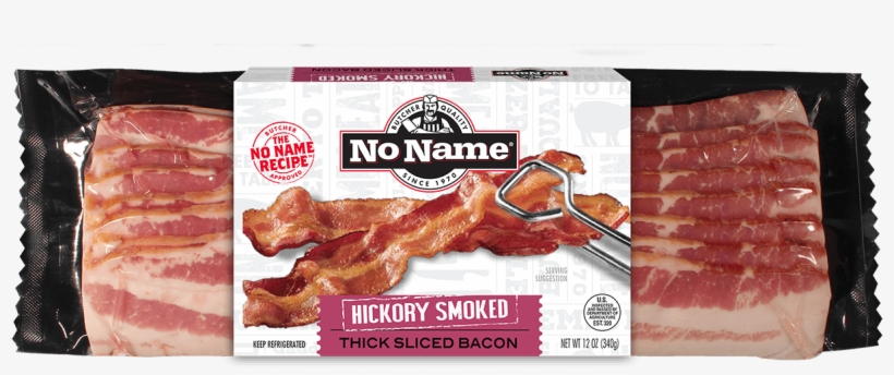 No Name® Natural Hickory Smoked Thick Sliced Bacon, transparent png #6991653