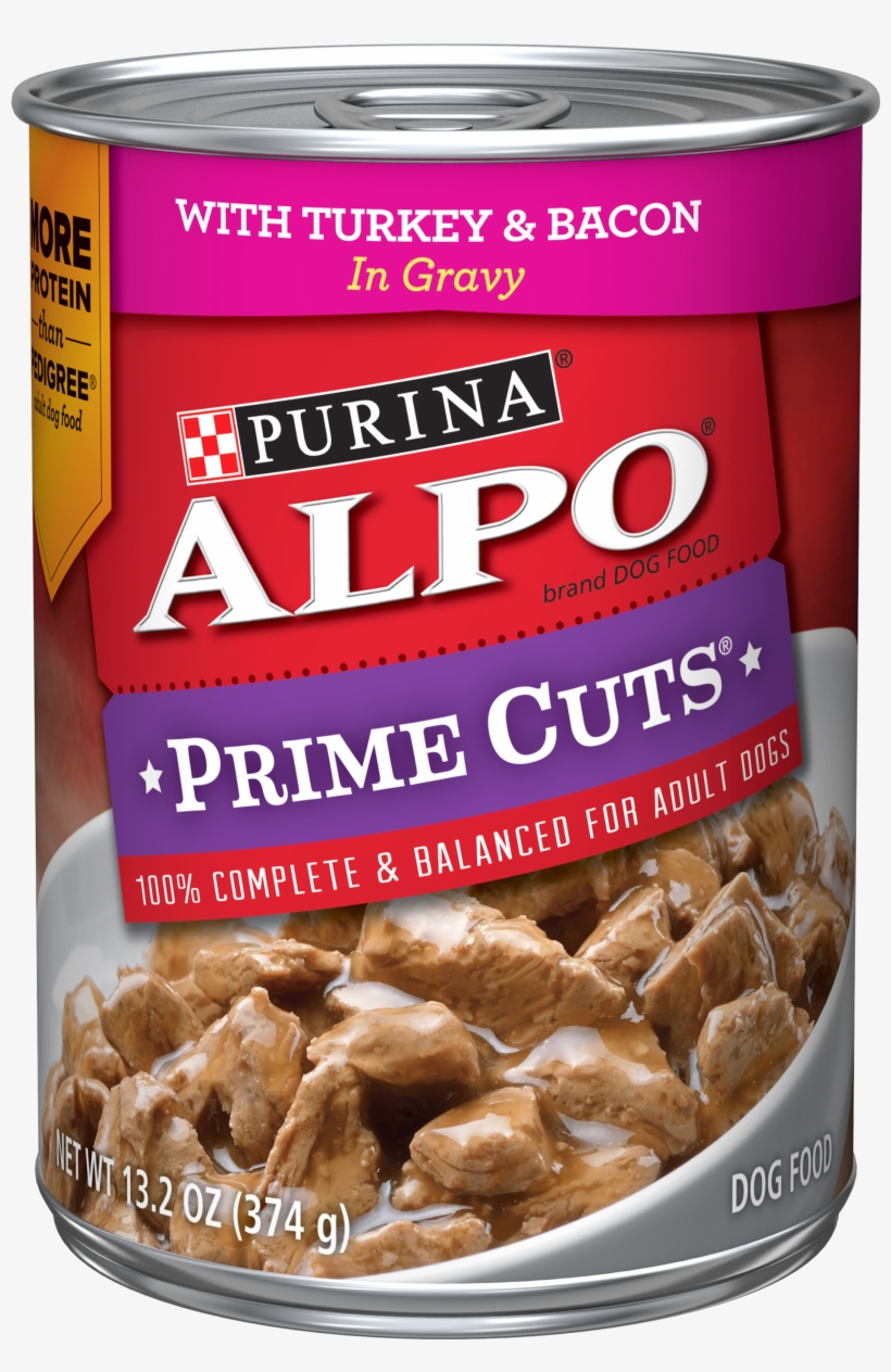 Purina Alpo Prime Cuts With Turkey & Bacon In Gravy, transparent png #6993346