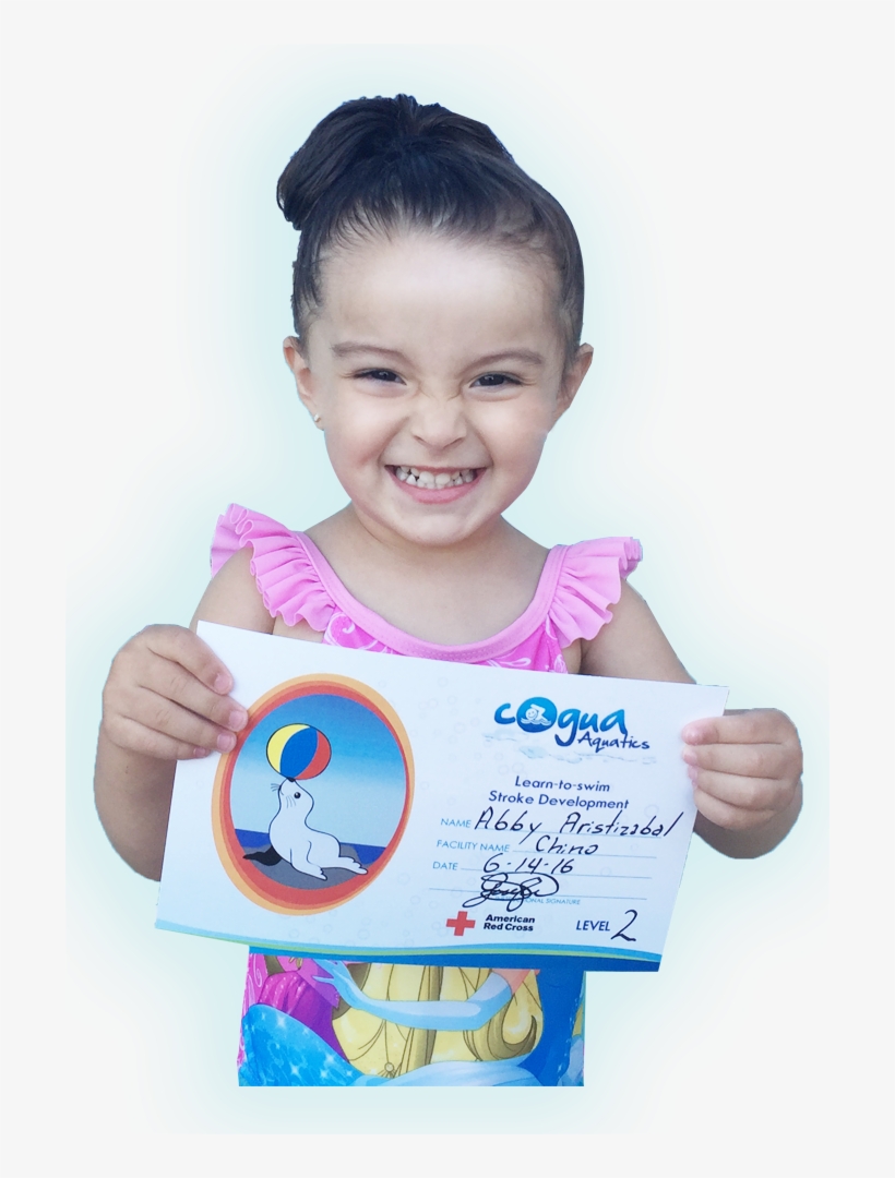 Girl Holding Swimming Certificate, transparent png #6995842