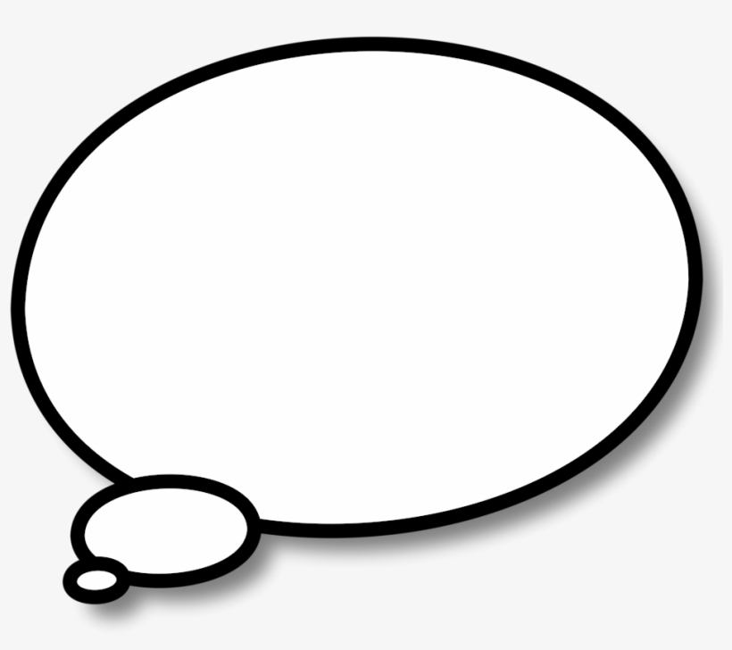 Oval Speech Bubble With Ovals Leading To It - Comics Dialogue Png, transparent png #70490