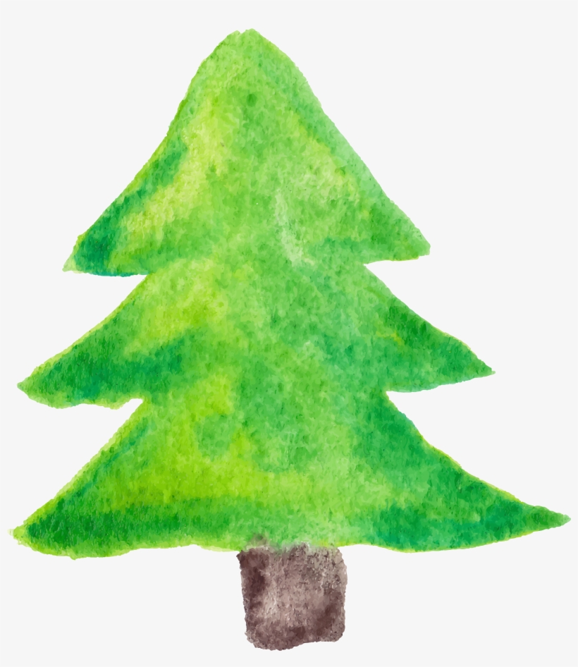 Watercolor Pine Tree Png - Christmas Tree, transparent png #70513