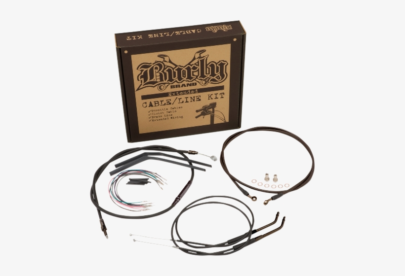 Burly 14" Black Jail Bar Handlebar Hand Control Kit - Burly Kit, transparent png #70694