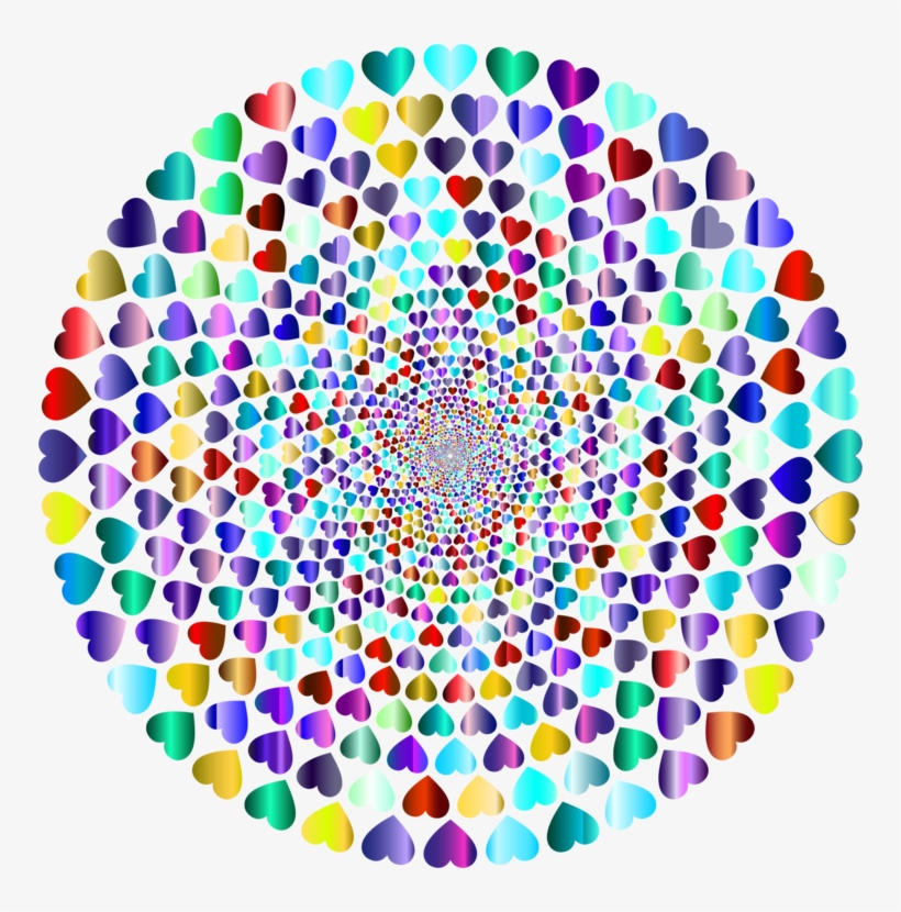 Computer Icons Circle Drawing Free Commercial Clipart - Rainbow Heart Graphic, transparent png #70892
