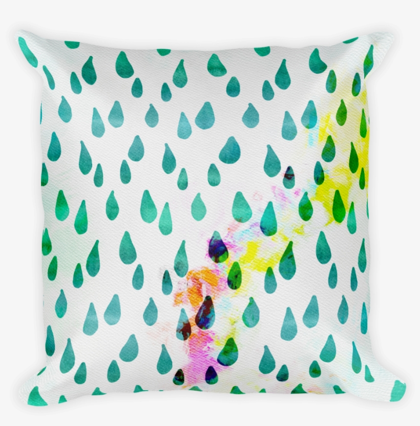 Boho Raindrop Watercolor Throw Pillow Cover - Cushion, transparent png #70997