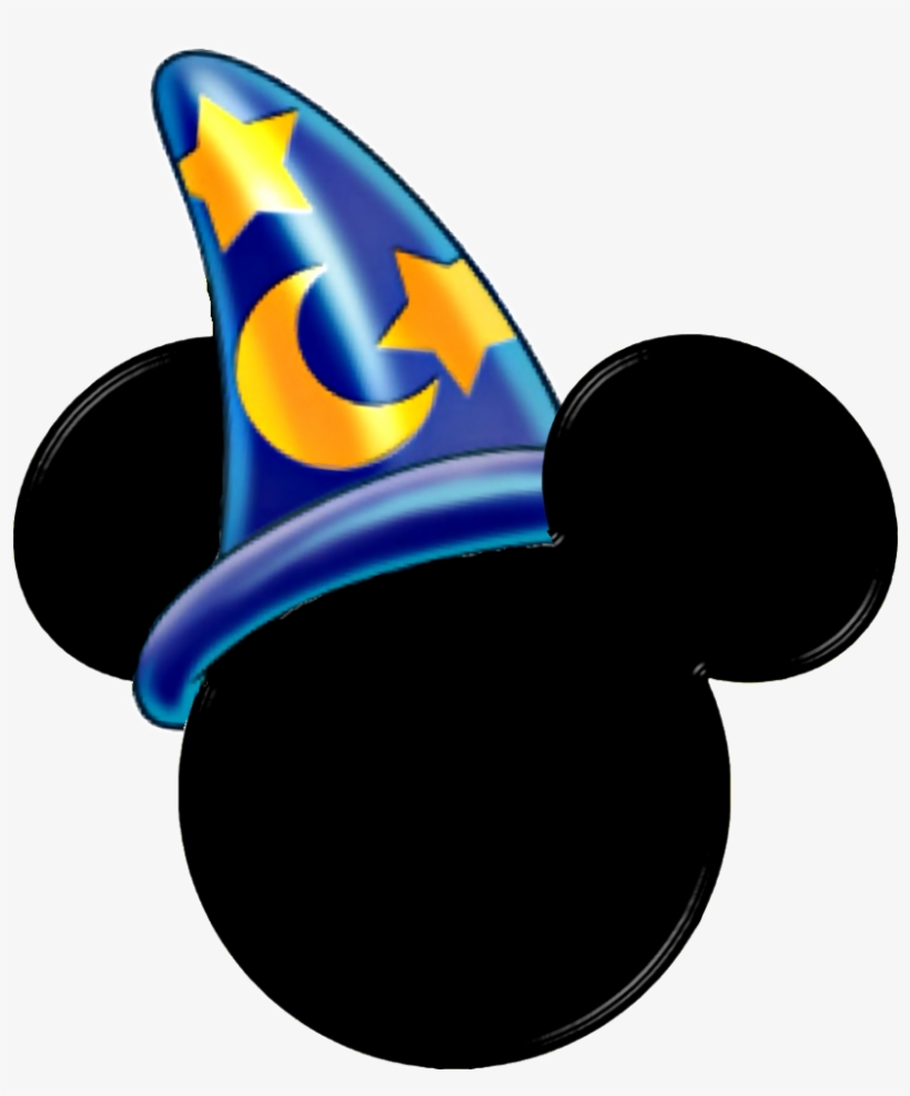 Vector Free Library Mickey Hat Clipart - Sorcerer Mickey Mouse Head, transparent png #71013