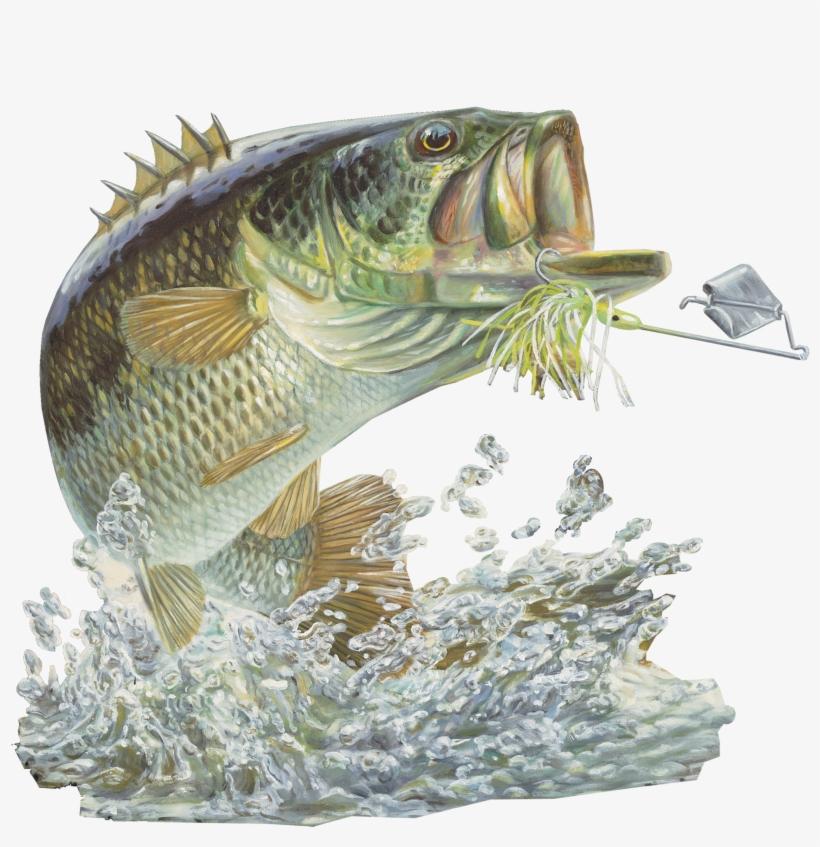 Bass Fishing Sticker Buzzbait, transparent png #71264