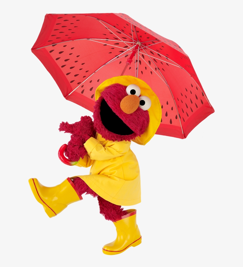 Elmo-umbrella - Elmo In The Rain, transparent png #71395