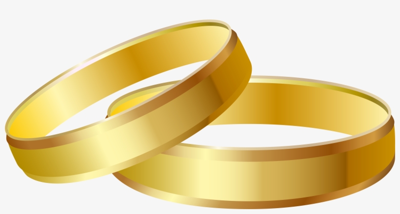 Free Png Gold Wedding Rings Png Images Transparent - Gold Wedding Clip Art Png, transparent png #71703
