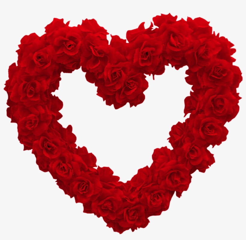 Rainbow Heart, Be My Valentine, Valentines Flowers, - Love Heart Of Roses, transparent png #71921