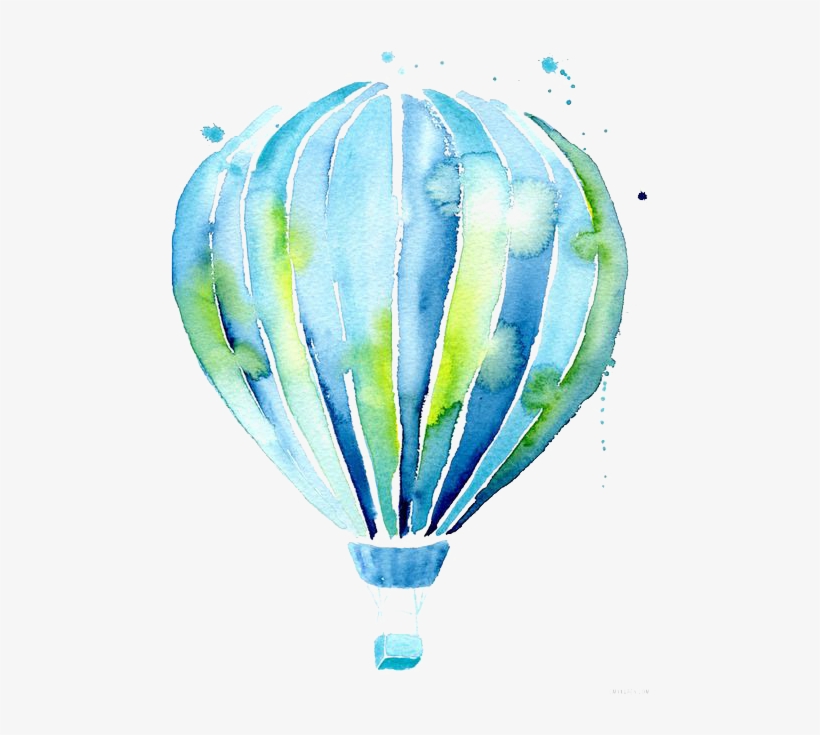 Hot Air Balloon Drawing Watercolor Painting Illustration - Hot Air Balloons Drawing, transparent png #72019