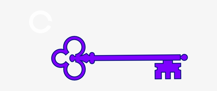 Key Clipart Purple - Skeleton Key Jpg, transparent png #72153
