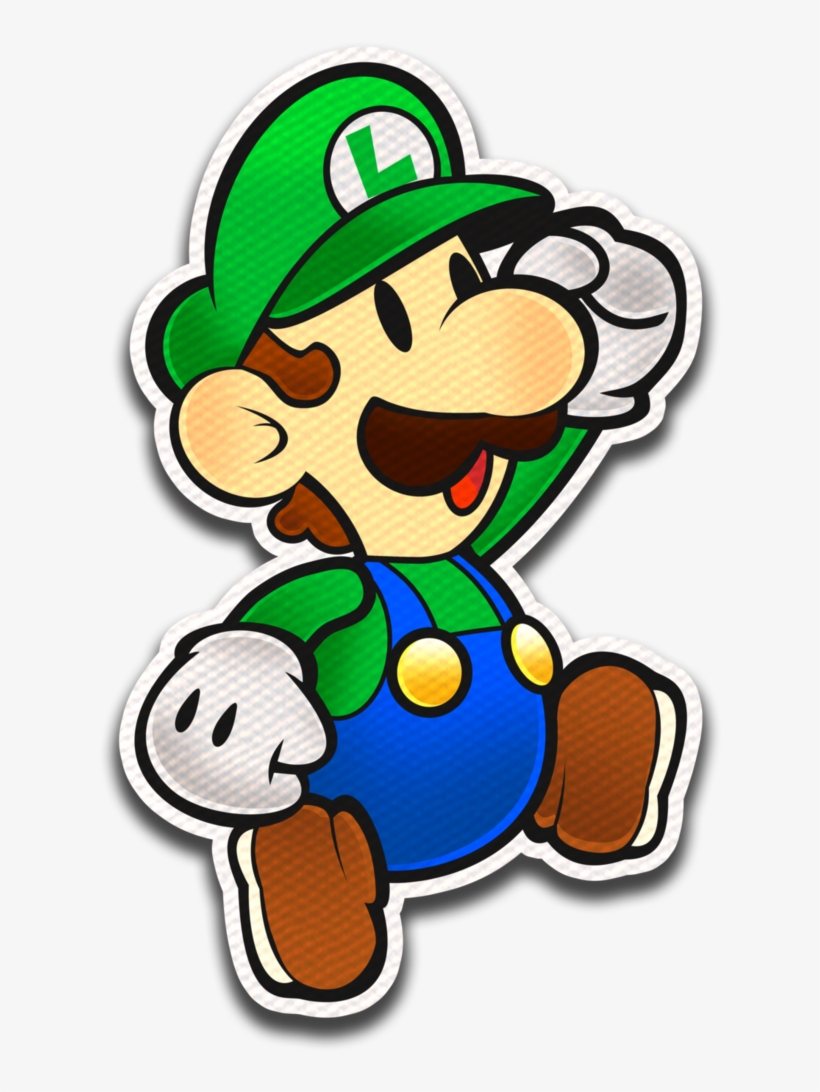 Paper Luigi- Color Splash Style By Fawfulthegreat64 - Paper Luigi Color Splash, transparent png #72580