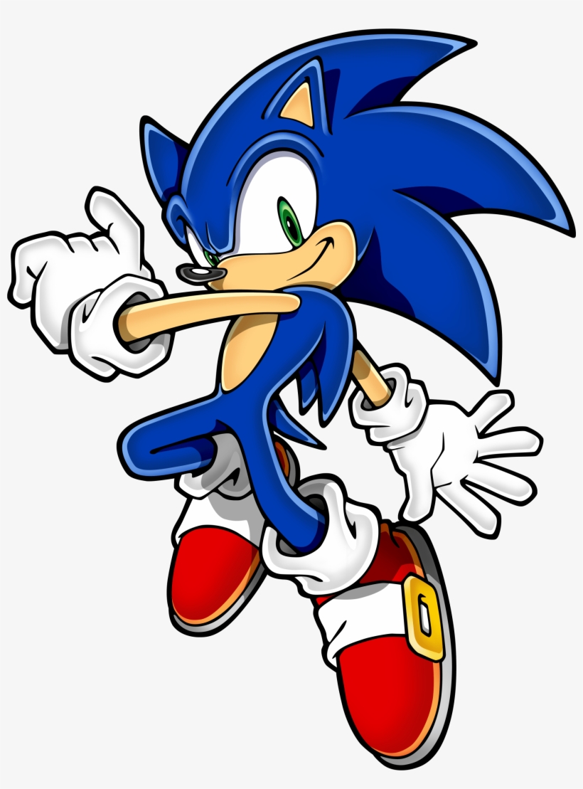 Sonic Hedgehog Jumping Side - Sonic Png, transparent png #72722