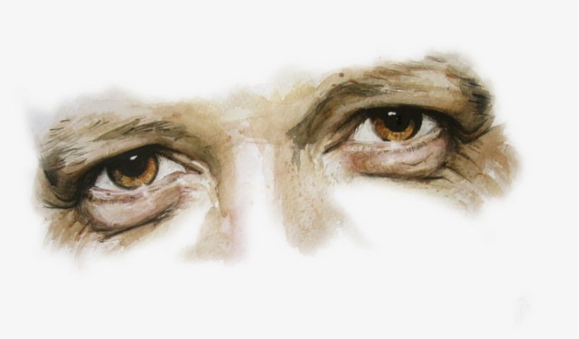 Pupil Drawing Watercolor Library - Transparent Man Eyes Png, transparent png #72746