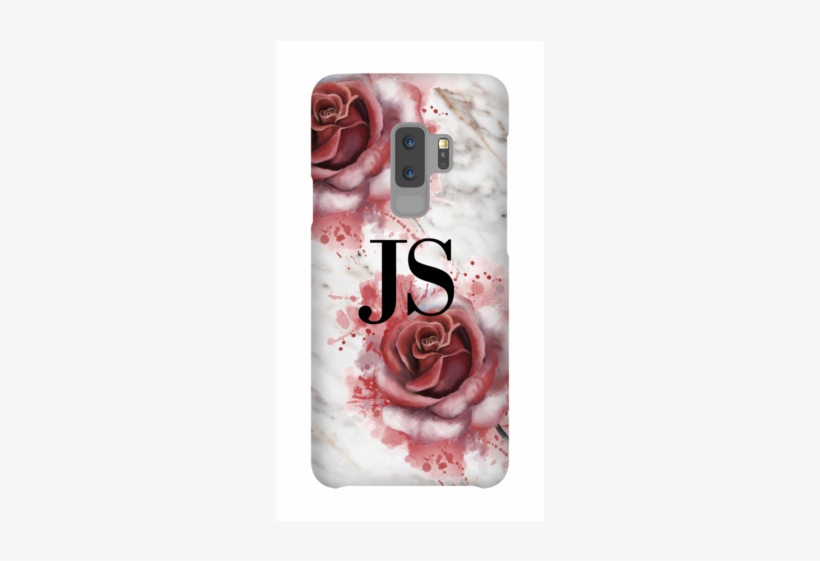 Personalised Floral Rose X White Marble Initials Samsung - Samsung Galaxy S9, transparent png #72827