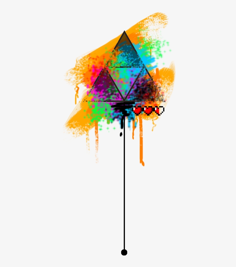 Triforce Drawing Watercolor Clip Freeuse Download - Watercolor Tattoo Design Png, transparent png #72996