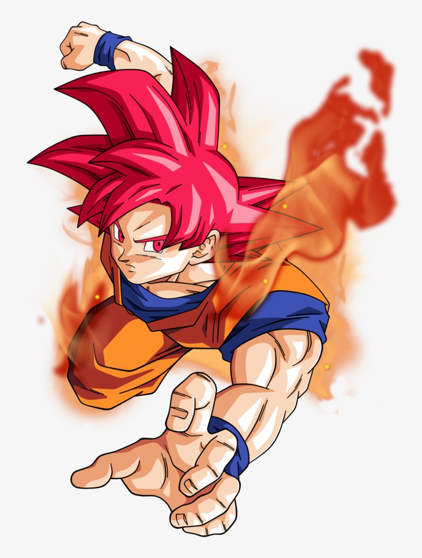 Goku God - Goku Ssj God Face, transparent png #73223