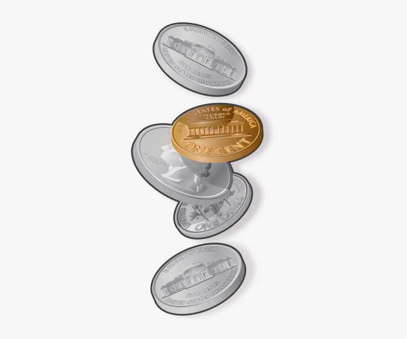 Us Coins Falling Png, transparent png #73422