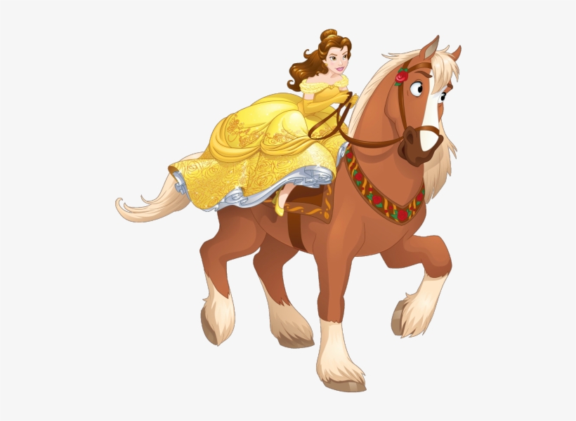 Beast - Belle And Her Horse, transparent png #73526