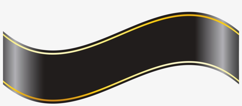 Black And Gold Ribbon Png, transparent png #73636